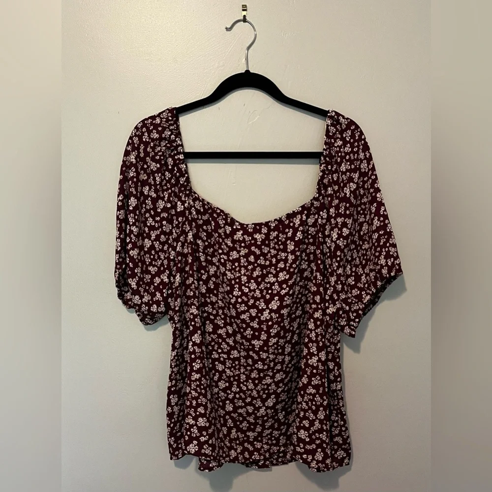Lush Floral Puff Sleeve Blouse - Picture 4 of 7